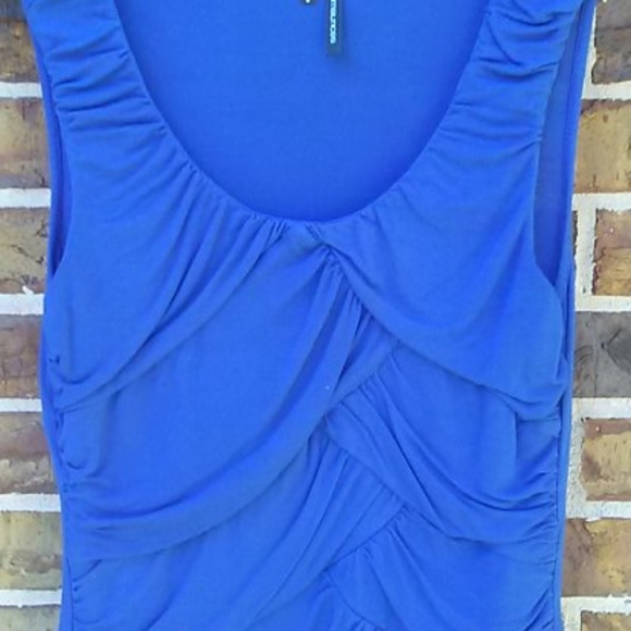 💋2/$14 Maurice's Royal Blue Ruched Dressy Tank Top - Picture 2 of 5